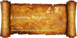 Lisching Muriel névjegykártya